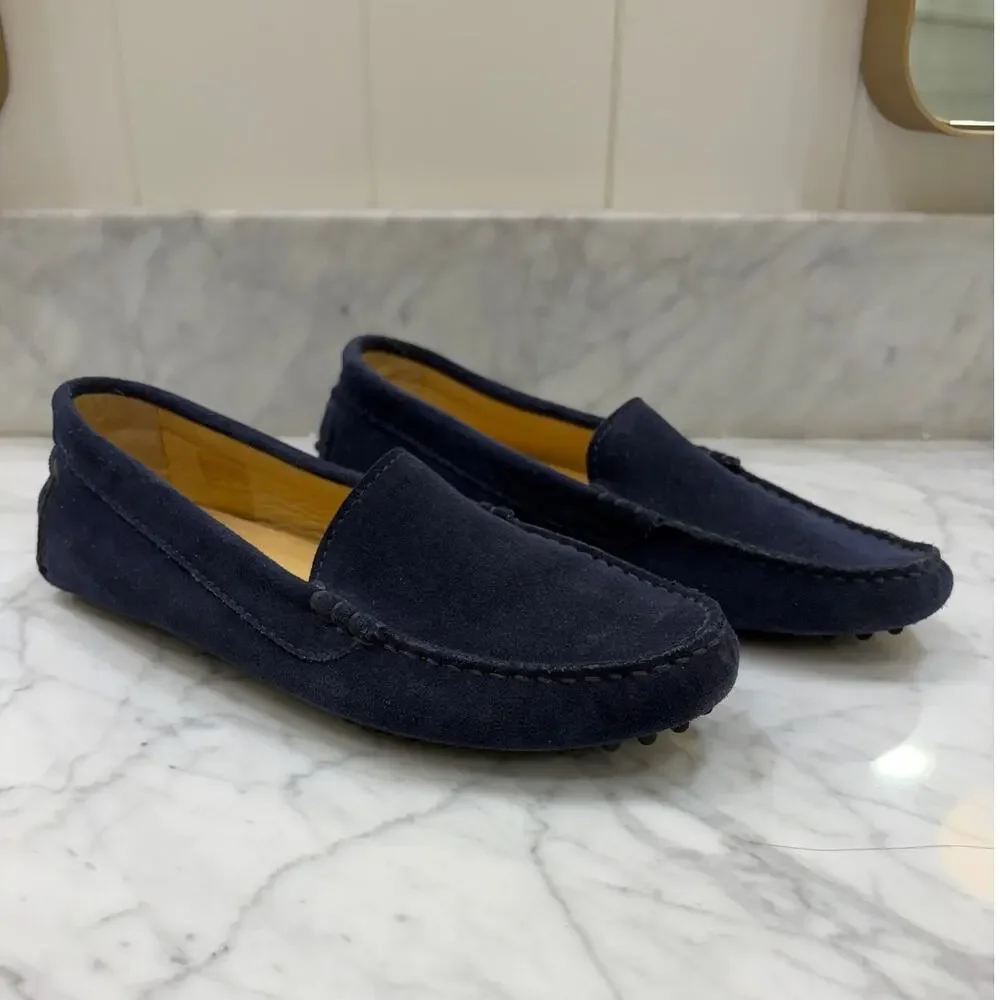 M. Gemi The Feliz Blue Suede Moccasin Loafers